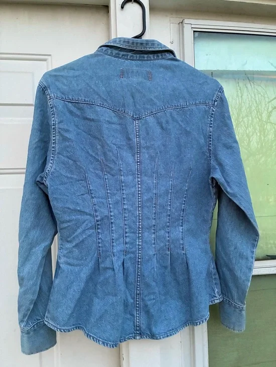 Vintage union bay western denim long sleeve top - Picture 2 of 3